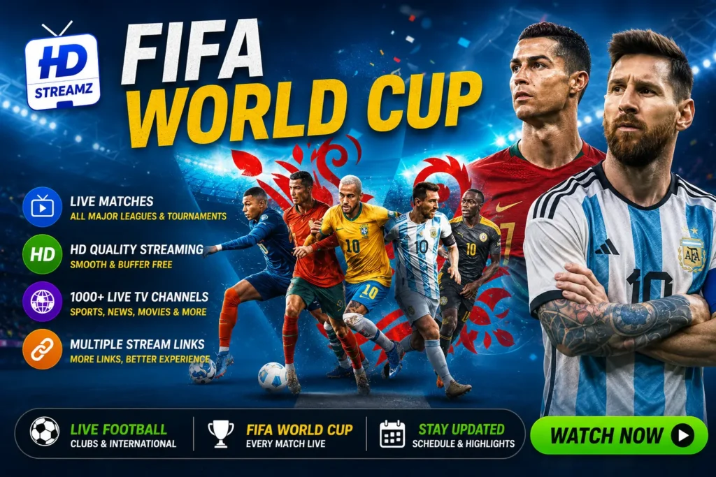 HD Streamz Live Football: Watch FIFA World Cup 2026 in HD for Free